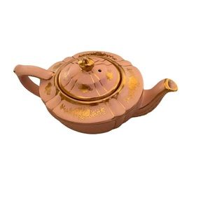 Signed VNTG Sadler Pink Floral Teapot #1492w/Gold Trim - Made in England 1940's